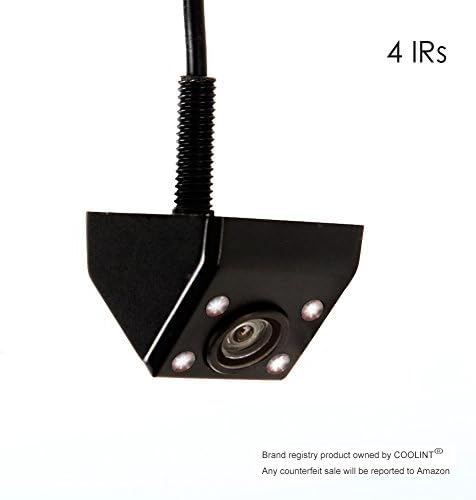 Backup Camera Nightvision, COOLINT R4 Mini Style 4-IRs Auto Car Rear View Camera - Black