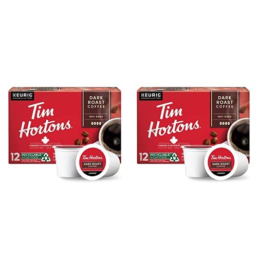 Tim Hortons Dark Roast Coffee, SingleServe KCup Pods Compatible with