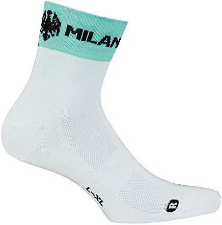 Bianchi Milano Asfalto Cycling Socks (S/M, White/Celeste)