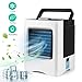Fannel Cooler, Mini Portable Conditioner Fan Noiseless Evaporative Air Humidifier for Room Office Desktop Nightstand, T, White New1