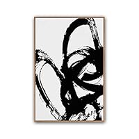 Framed Canvas Wall Art Abstract Color Block Canvas Prints Home Artwork Decoration for Living Room,Bedroom - 16x24 inches