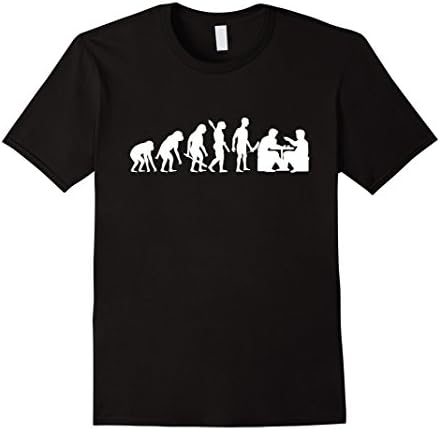 Men's Chess Evolution T-Shirt. Funny Cello Player Silhouette Medium Black