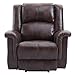 Esright Power Lift Chair Electric Recliner for Elderly Faux Leather Heated Vibration Massage with Remote Control, Brown