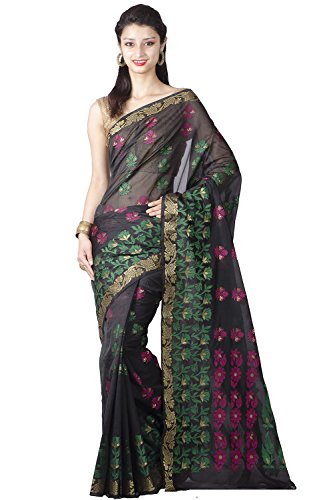 Chandrakala Black Banarasi Silk Saree