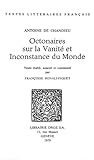 Octonaires sur la vanité et inconstance du monde (French Edition) by