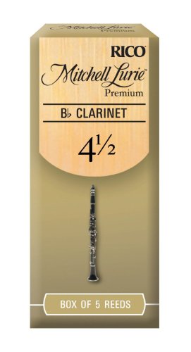 Mitchell Lurie Premium Bb Clarinet Reeds, Strength 4.5, 5-pack