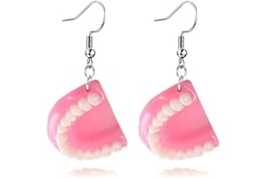 MALOYANVE 3D Dental Teeth Earrings for Women Girls Funny Resin Tooth Model Medical Hygienist Earrings Dentist Gift for Dental Student Dental Assistant