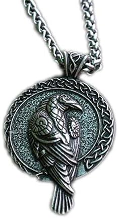 Prunusmume 1pcs Norse Talisman Viking Raven Pendant Black Bird Celt Crow Necklace Men Pendant Jewelry