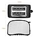 Toaster 2 Slice, CUSINAID Toasters with 2 Extra-Wide Slots, 2 Slot Toasters, Top Rated Best Prime, Stainless Steel with Pop Up Reheat Function Black