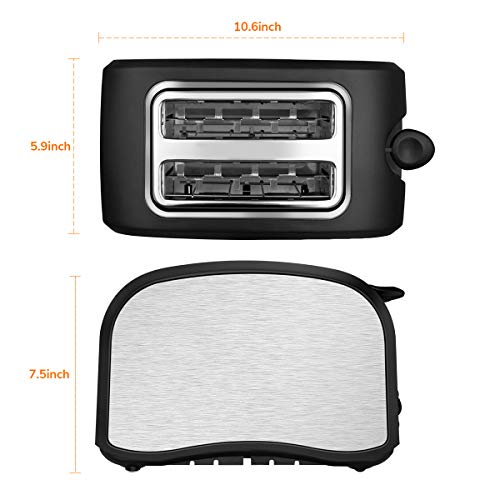 2 Slice Toaster CUSIBOX Wide Slot Toaster 2 Slice Best Rated Prime with