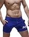 SEOBEAN Mens Low Rise Sports Soft Running Training Short Pants (Large/31-33 Inch, 2793 Blue)