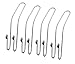 McKay Dual Seat Back Hooks for Car: Multi-Purpose Hangers for Clothing, Handbags & Purses, Groceries & Shopping Bags or Coats & Hats, 4 Hooks