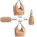 JOYSON Women Handbags Hobo Shoulder Bags Tote PU Leather Handbags Fashion Large Capacity Bags Apricot