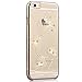 Iphone 6s Case,Comma Beautiful Flower Stylish Design Plastic Case with Swarovski Element Diamond for iPhone 6& iPhone 6s (Gold)