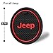2 Pack 2.75 inch Car Interior Accessories Anti Slip Cup Mat for Jeep Grand Cherokee Wrangler Compass Cherokee Renegade Patriot Grand Comander Decoration,etc All Models (red)