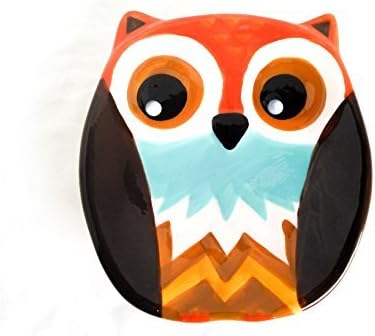 Kitchen Tableware Owl Plates Set of 2 Dessert Dishes Appetizer Plate Serving Utensil Fall Decorations