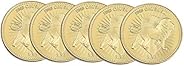 Continental Gold Coin Collecting Metal Coin (5 pcs)