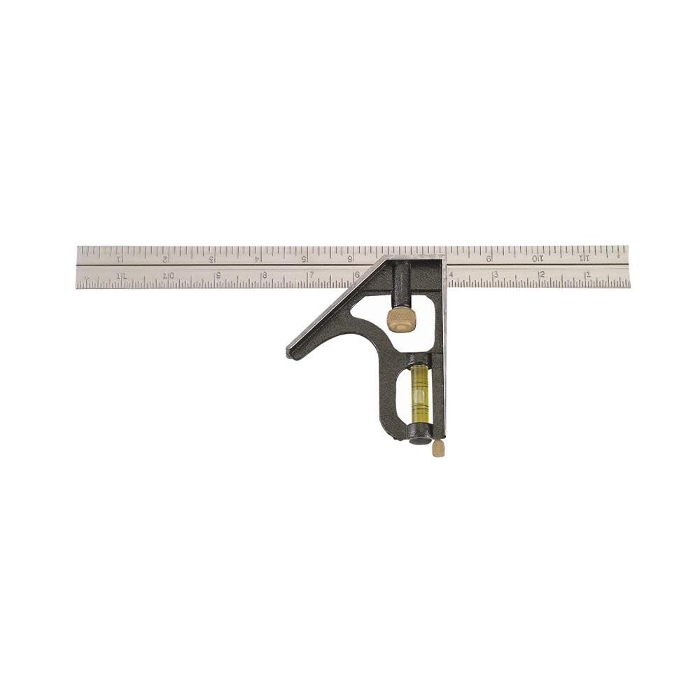 Johnson Level & Tool 420EM Professional Inch/Metric Combination Square, 16", Silver, 1 Square