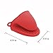 Silicon Mini Mitts 1 Pair (2pcs), Heat Resistant Anti-scald Gloves for Cooking Pinch Grips, Pot Holder and potholder for kitchen, FDA-Approved Food-grade Silicone (Red)