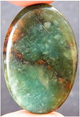 RASIYO Chrysoprase Cabochon, Natural Green Chrysoprase Gemstone 45Ct Oval Shape 37x25x5mm K-6048