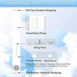 Garfine Portable AC Window Seal Kit Compatible with