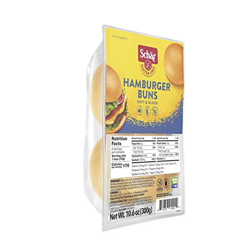 Schar Gluten Free Hamburger Buns 10.6oz 3 Pack - 12 Rolls | Pricepulse