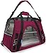 Paws & Pals Airline Approved Pet Carrier in Hot Pink w/ Fleece Bed For Dog & Cat - Soft Sided Kennel - 2018 Newly Designed - Small