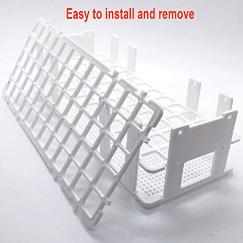 Luckkyme Plastic Test Tube Rack 2 Pack White 60 Holes Lab Test Tube Rack Holder for 17mm and Below The Test Tubes, Detachable, 60 Holes - Thumbnail 3