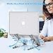 Nulaxy Laptop Stand, Portable Computer Laptop Holder, Aluminum Laptop Riser with 6 Levels Height Adjustment, Fully Collapsible, Supports up to 44lbs, Fits up to 17.3 Laptop – Space Greythumb 4