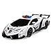 Best Choice Products 1/12 Scale RC Police Luxury Sport Remote Control Car w/ Steering Wheel Remote (White)