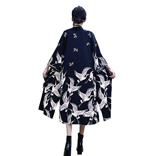 Japanese Kimono Yukata Kimono Cardigan Blouse Women Long Sleeve Cardigan Haori Traditional Kimonos,1,One Size