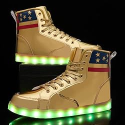 Light Up Shoes Women Men, USB Charging LED Glitter