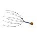 ROSENICE Scalp Massager 5pcs Hand Held Therapeutic Head Scratcher Steel Wire Head Massager with Wooden Handle for Home Spa Relief and Relaxation