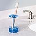 InterDesign Eva Toothbrush Holder Stand for Bathroom Vanity Countertops - Ocean Blue