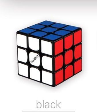 QiYi MoFangGe Valk3 Magic Cube 3x3x3 Sticker Speed Cube Puzzle Black