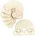 Bright Creations Unfinished Wood Cutouts for DIY Crafts (24 Pack), Rainbow Unicorn