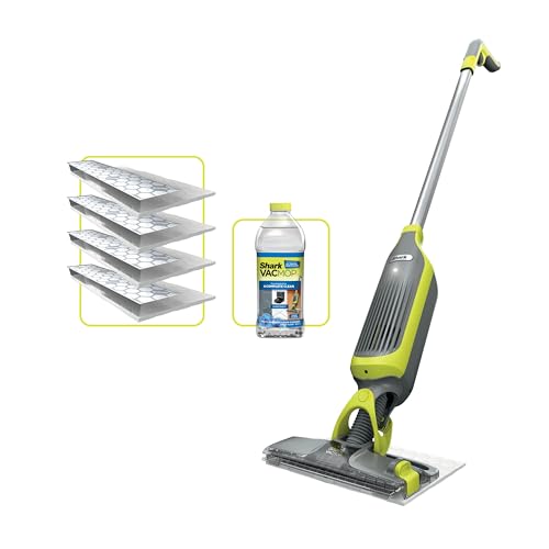 Shark VacMop 2-in-1 Cordless Vacuum Cleaner Sprayer Mop with 4 x Disposable Pads, Multi-Surface Floor Cleaner 355 ml, Lightweight, Less than 2 kg, Maintenance Free Cleaning, Charcoal Grey, VM200EU