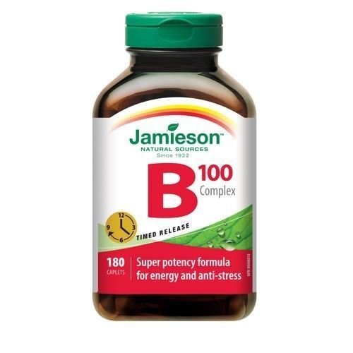 Jamieson Vitamin B Complex B100, 180 Timed Release Caplets Amazon.ca