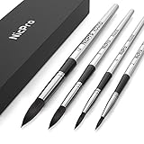 Nicpro 4 PCS Professional Watercolor Paint Brush Set, Artist Squirrel Paint Brushes Round for Painting Gouache Mop
