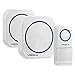 YIROKA Wireless Doorbell Battery Operated，Waterproof Door Chime Kit Operating at Over 500 Feet,58 doorbell tone,4 Levels Volume,1 Sensor & 2 Plug-in Receivers (1 Button + 2 Receiver)