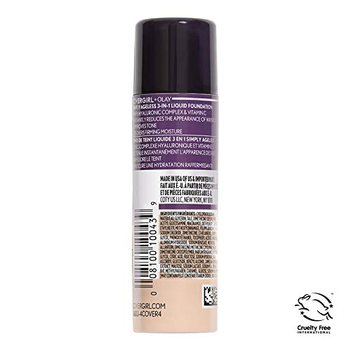 COVERGIRL & Olay Simply Ageless 3-in-1 Liquid Foundation, Creamy Beige, 1 Fl Oz (Pack of 1) - Image 2