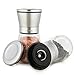 LUXURY Salt And Pepper Grinder Kitchen Set - Stainless Steel Pepper and Salt Mill - with glass body and adjustable ceramic rotor mechanism, combo set, create the best seasoning for your food - by Limo