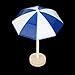 Tinksky Beach Sun Umbrella Miniature Landscape Bonsai Dollhouse Garden DIY Decor (Blue)