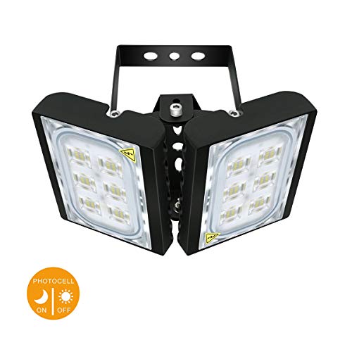 LED Flood Light, STASUN 60W 5400lm Dusk to Dawn Outdoor Security Lights, (Photocell Included), 6000K Daylight, OSRAM LED Chips, IP66 Waterproof, Great for Yard, Street, Parking Lot