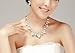 wiipujewelry WIIPU Bridal SP Faux Teardrop White Pearl & Clear Crystal Rhinestone Necklace Set(WIIPU-D148)