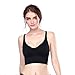 Women's Crossback Wirefree Yoga Sports Bra Crop Top Black M