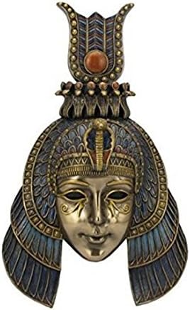 10.75" Cleopatra Headdress Mask Wall Plaque Egyptian Egypt Home Decor