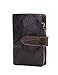 CONTACTS Men's Genuine Leather Tifold RFID Wallet Organizer Checkbook Coin Pocket Clutch Purse Card Holder With ID Window