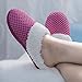 Women's Soft Gridding Coral Velvet Short Plush Lining Slip-on Memory Foam Clog Indoor Slippers (X-Large / 11-12 B(M) US, Purple)