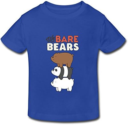 Toddler Kids We Bare Bears Little Boy's Girl's T Shirt RoyalBlue Size 5-6 Toddler